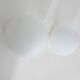 Pair of white mushroom-shaped wall lights. 1970s