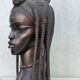 Large wooden bust of an African woman.