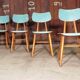 Série de 4 chaise bois Ton 1960