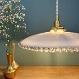 XXL vintage opaline lampshade pendant light