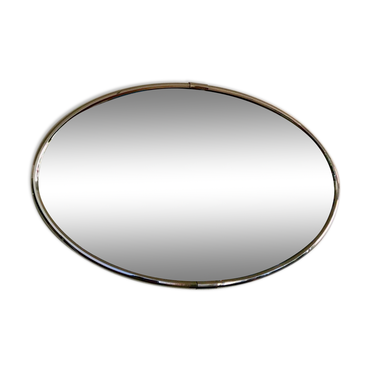 Mirror oval frame metal 50x82cm