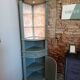 Vitrine vaisselier d'angle vert bronze