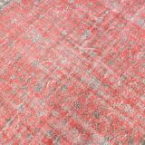 7x9 Turkish Soft Red Bordered Rug, 220x272 Cm