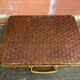 Vintage Wooden & Woven Bamboo Transport Box #D624