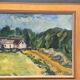 Swedish Oil on Canvas "Landskap" by Kersti Flyckt, Vintage & Framed 59×43cm