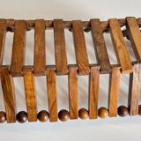 Vintage turned wooden table basket