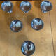 Set of 6 ice cream bowls guy degrenne stainless steel vintage design #e408