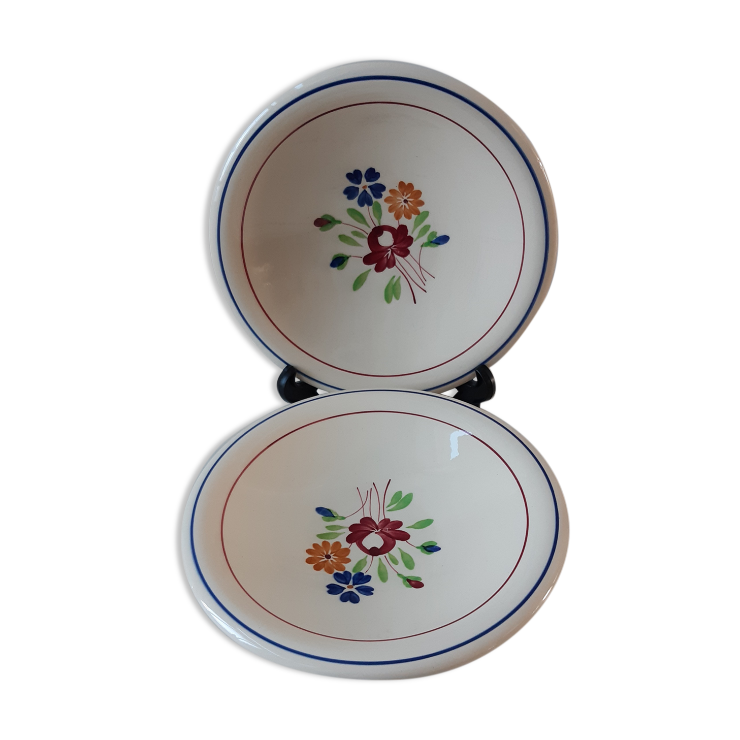 Duo of small dishes Luneville model Chantilly