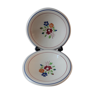 Duo of small dishes Luneville model Chantilly
