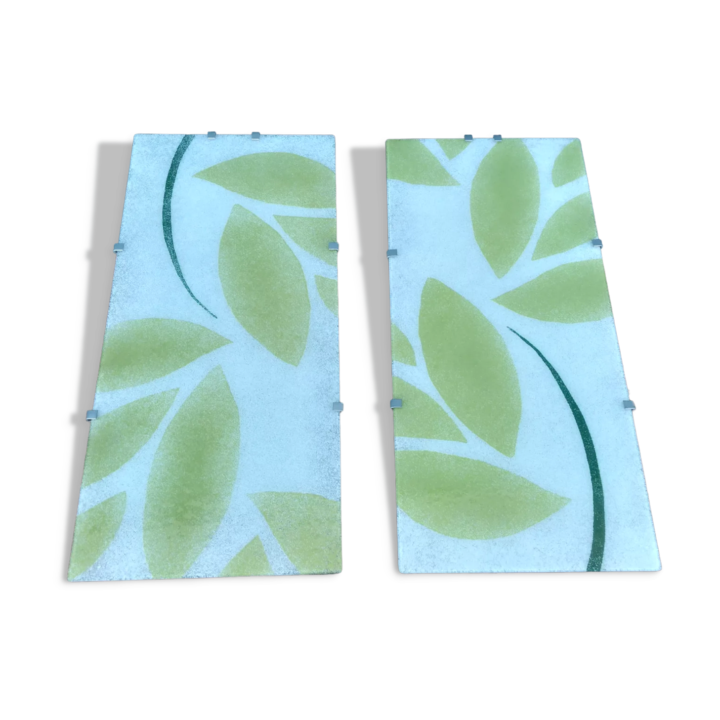 Pair of Gyllen glass wall lamps