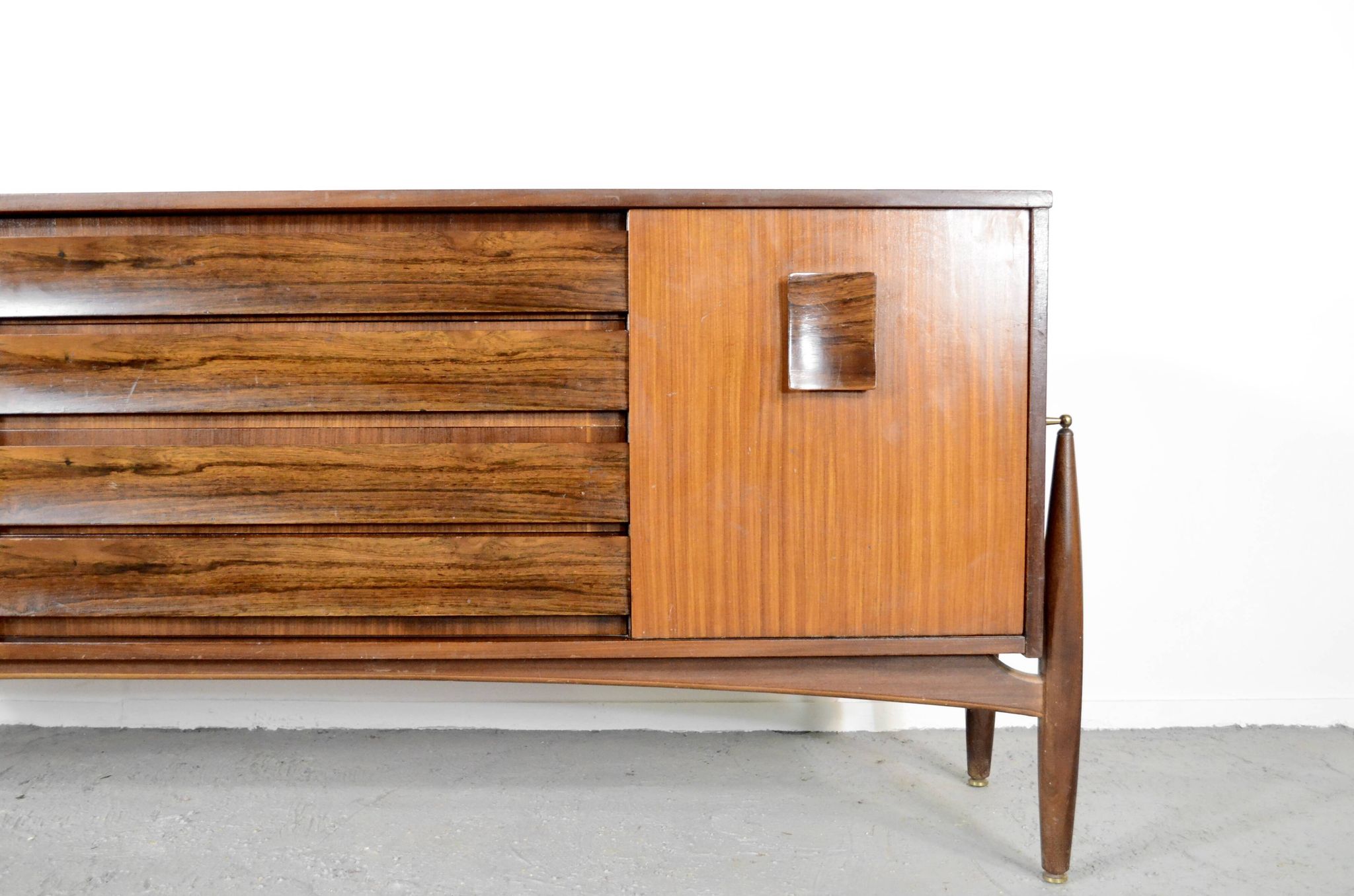 Very Rare Vintage Midcentury Elliots Of Newbury Afromosia Sideboard.