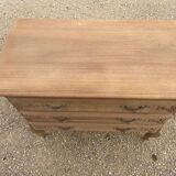 Small stripped oak chest of drawers