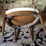 Louis XVI period cabriolet armchair with medallion back