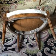 Louis XVI period cabriolet armchair with medallion back