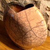 Raku heart ceramic