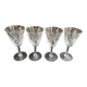 4 Cut Crystal Wine Glasses
