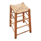 Tabouret en jonc et bouleau 1960