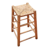 Rush and birch stool 1960