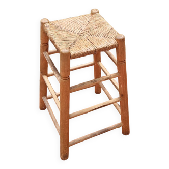 Rush and birch stool 1960