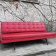 Red leatherette sofa, 1970s