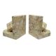 Pair of bookends, Art Deco, beige marble, Germany, 1930s.