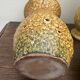 Set of 3 vases and 1 trinket tray, Honey / Fat Lava Vallauris, 1970s
