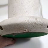 Postmodern White Murano Blown Glass Table Lamp by La Murrina with Murrines Italy