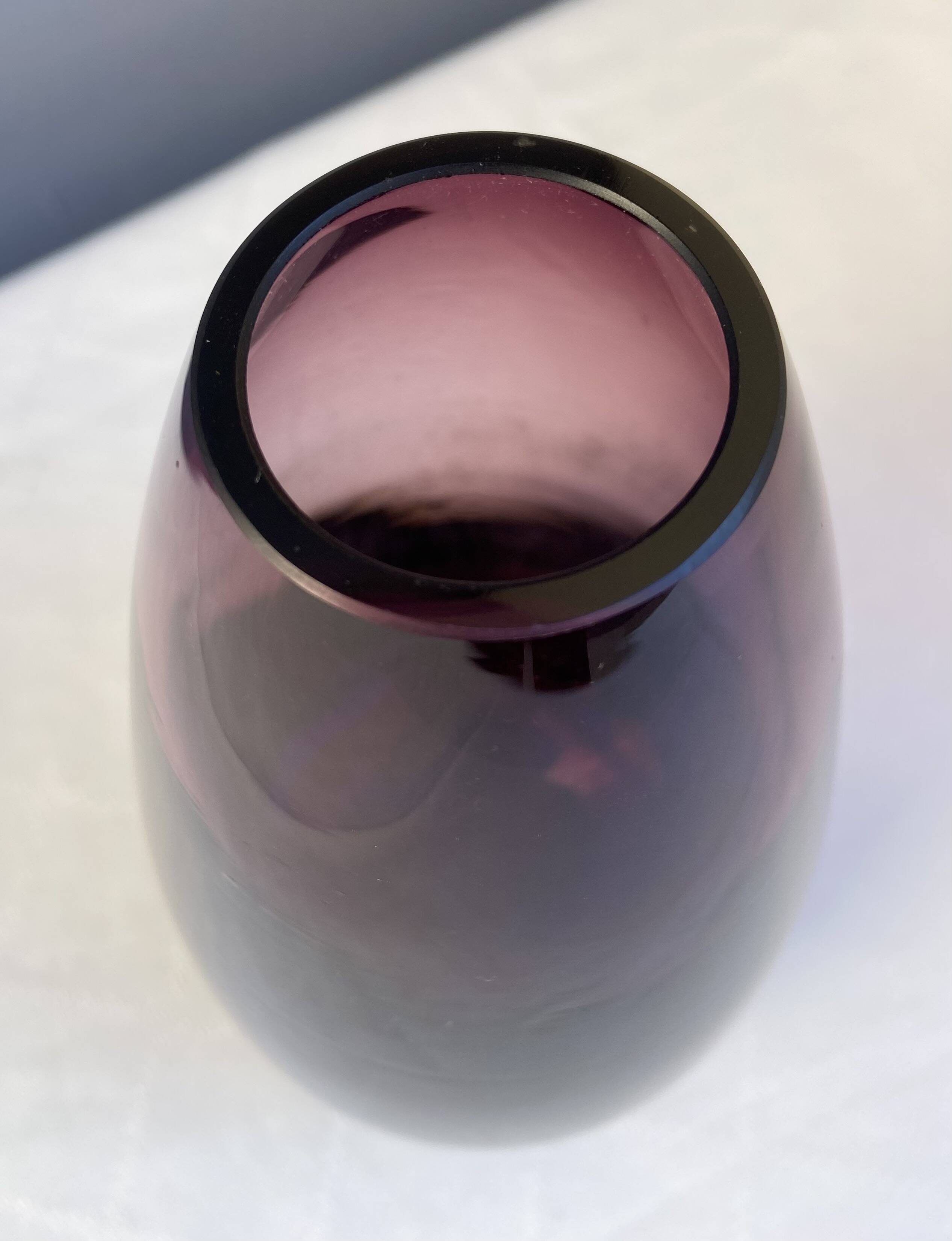 Glass vase Riihimäen Lasi, Finland 1960s