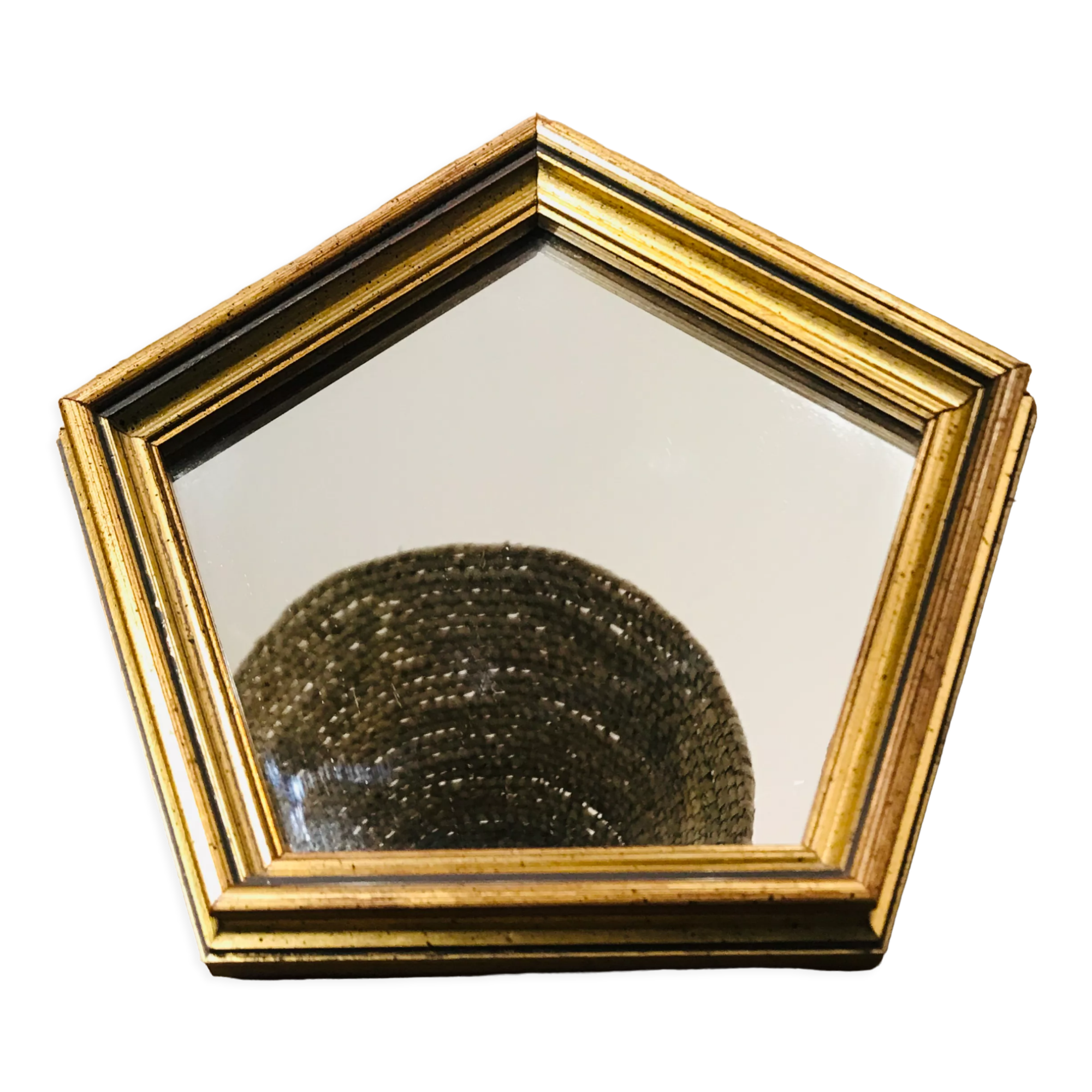 Hexagonal old mirror