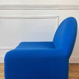 Chauffeuse atal en laine bleue  vintage