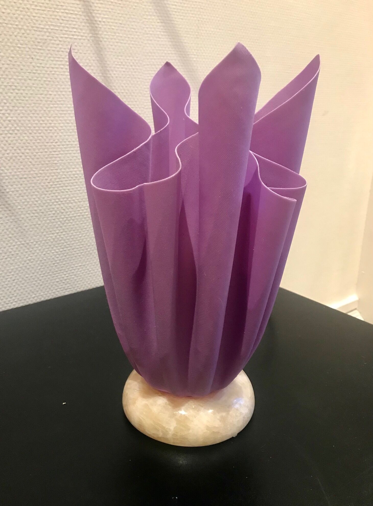 Purple draped lamp