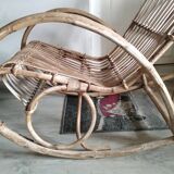 Rattan rocking chair from the 60s by Rohe Noordwolde