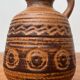 East German pottery vase from the mid-century GDR by Strehla Keramik, 1960s.