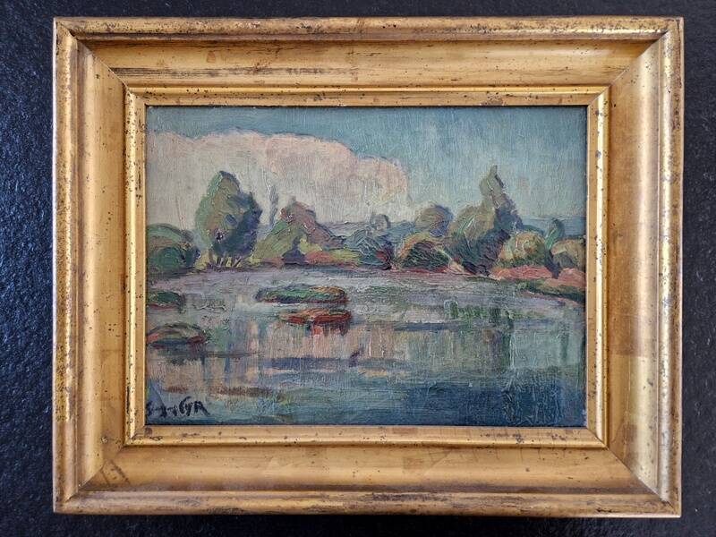 Georges Albert CYR (1880-1964) - Oil on canvas - "Lacustrine landscape" - Signed lower left