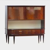 Vintage mid century Art Deco secretary bar cabinet in rosewood, 1930s
