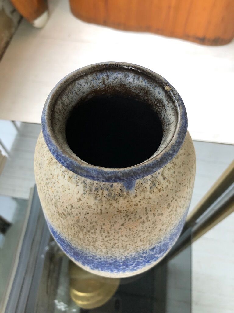 Speckled blue Scheurich vase