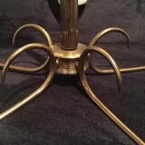 Brass and opaline chandelier