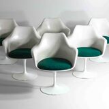 Large set of 8 tulip armchairs by Eero Saarinen for Knoll International, 1970s