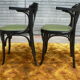 Pair of armchairs type bistro skai