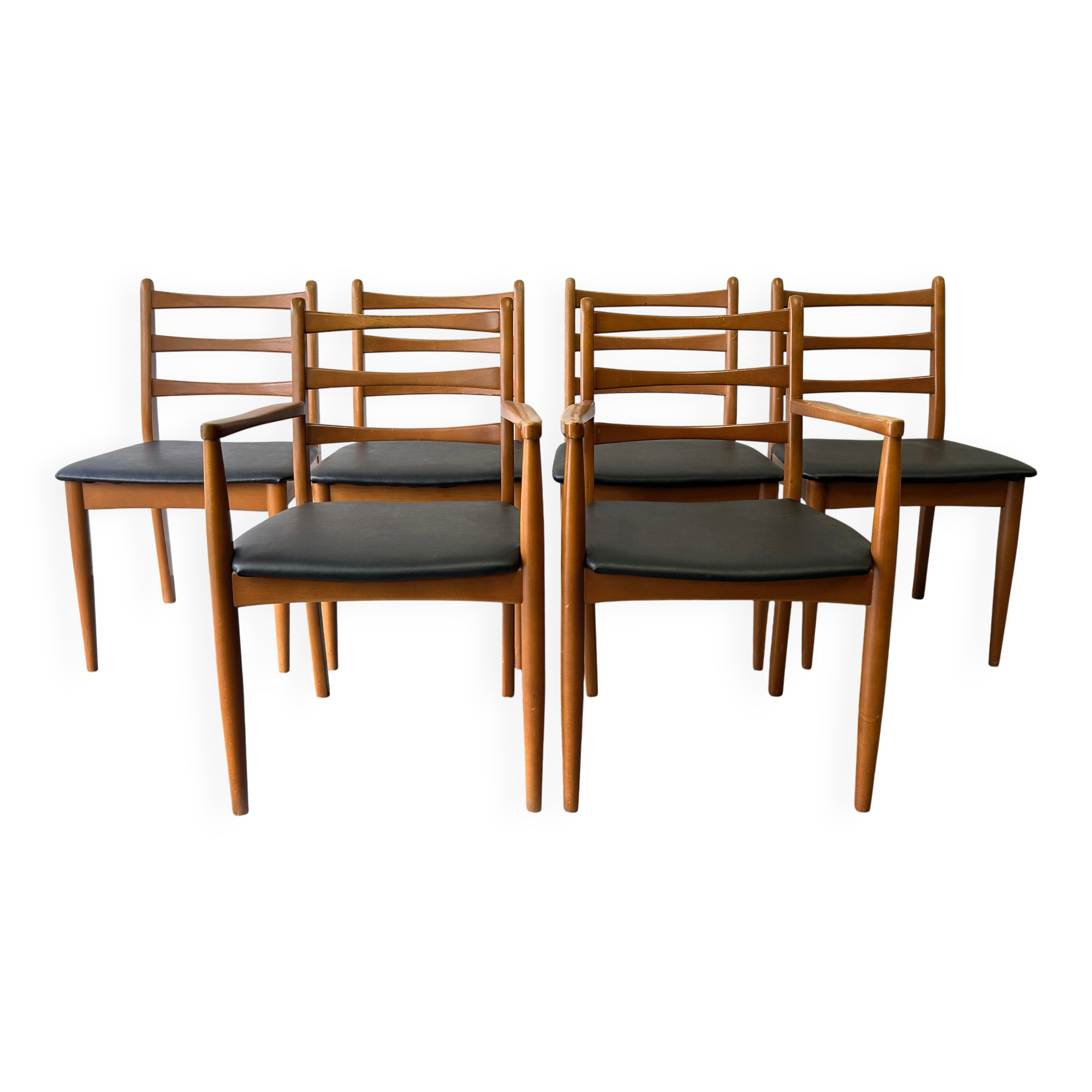 1960/70s Mid-Century set of 6 dining chairs by Schreiber Furniture