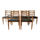1960/70s Mid-Century set of 6 dining chairs by Schreiber Furniture