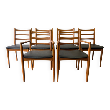 1960/70s Mid-Century set of 6 dining chairs by Schreiber Furniture