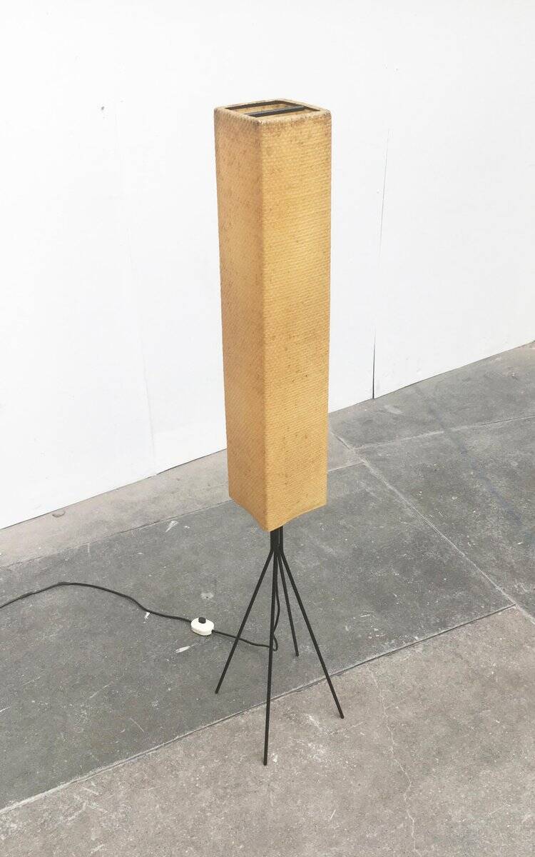 German floor lamp in metal and plastic by Hesse Leuchten, 1960s.