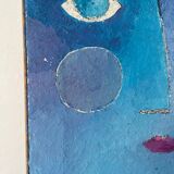 Portrait of a woman, modern abstract, oil on canvas signed 1992.