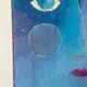 Portrait of a woman, modern abstract, oil on canvas signed 1992.