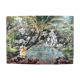 oil on panel Luxurious Waterfall Langevin La Réunion signed Smith
