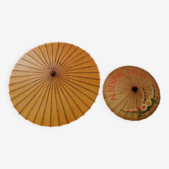 2 Asian rice paper umbrellas