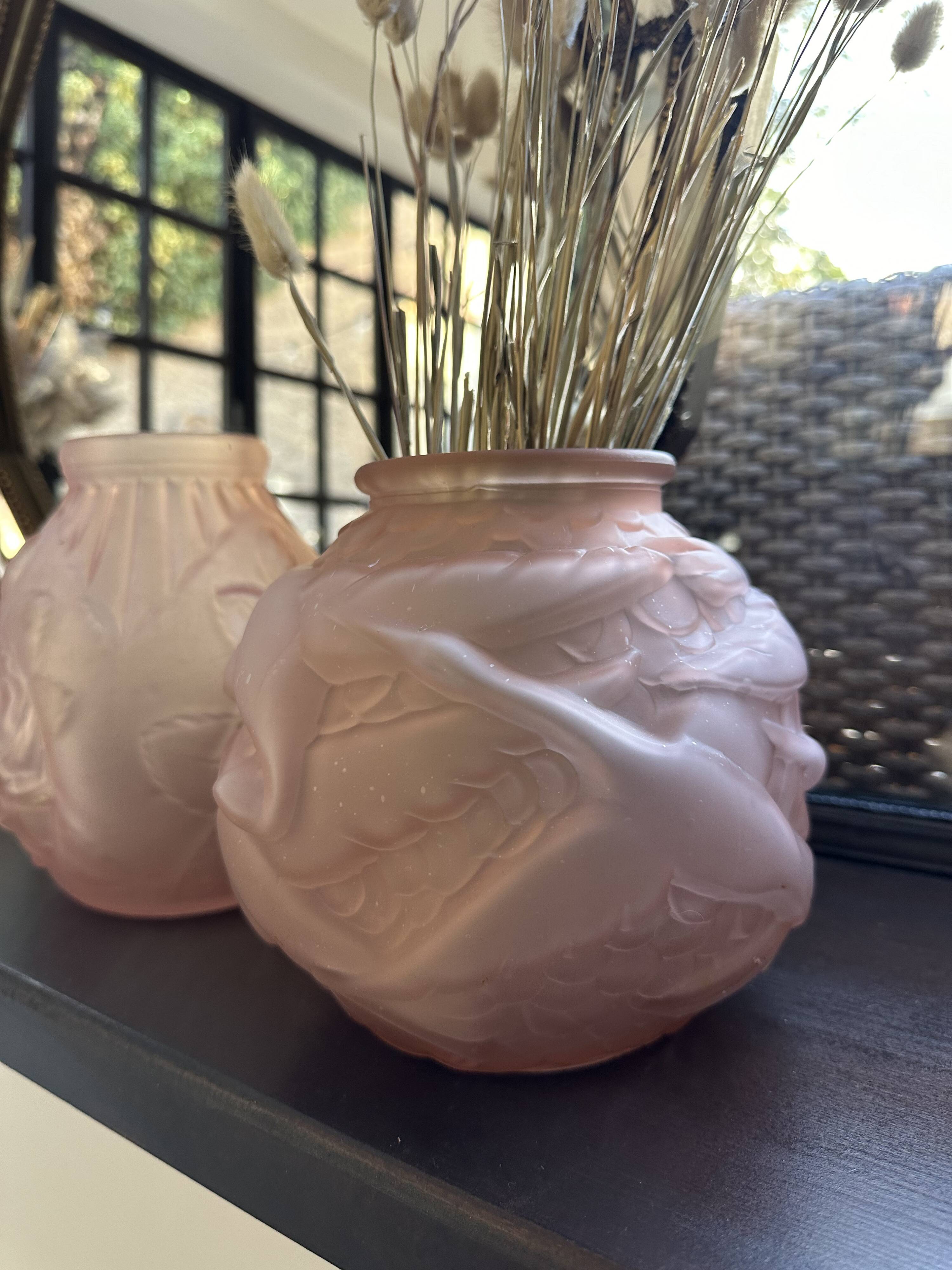 Art Deco glass ball vase