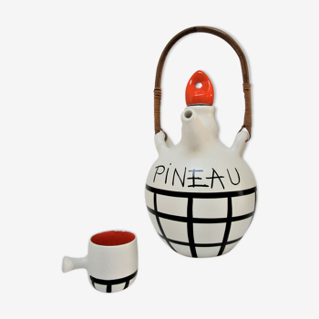 pineau bottle and ceramic cup by Lili Voltz 60s