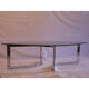 Table basse en verre et chrome de Paul Legeard 1970